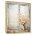 thumbnail image 2 of Designart "Vintage View of Floral Meadow through Windows I" Landscapes Framed Wall Art - Traditional Grey Meadow Living Room Framed Canvas Art, 2 of 6