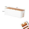 thumbnail image 3 of Boîte de Rangement en Fil avec Couvercle en Bois Boîte de Jonction Boîte de Rangement Blanche, 3 of 8