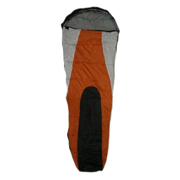 SLEEPING BAG MUMMY Type 8' Foot BLACK ORANGE GREY 20+ F degree Carrying