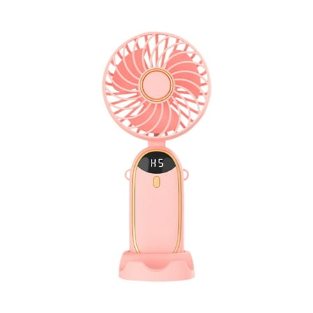 

Yoloke Handheld Fan Portable Misting Fan Rechargeable Personal Mister Fan LED Display 90° Foldable Cooling Fan for Travel Camping Outdoor
