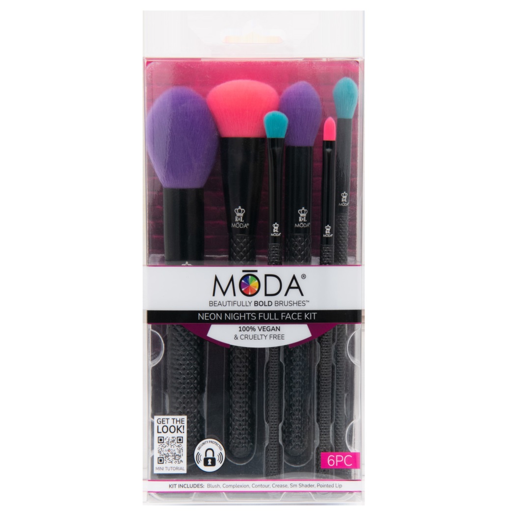 Moda Brush Neon Nights 6-Piece Makeup Brush Kit photo 6