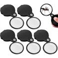 thumbnail image 1 of 5Pcs Mini Reading Magnifier Pocket Magnifier x10 Foldable Pocket Magnifier Non-Slip Soft Rubber Handle for Scientific Books Newspapers,Reading,Insects, 1 of 5
