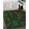 thumbnail image 3 of Ahgly Company Machine Washable Indoor Square Transitional Night Black Area Rugs, 10' Square, 3 of 7