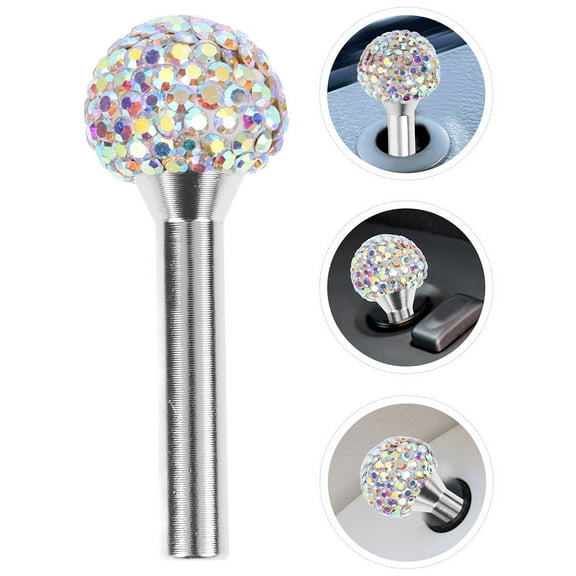 WHAMVOX 4pcs Universal Car Door Lock Pull Pins Rhinestone Car Door Lock Knobs Auto Door Lock Pull Pin Decors For Car Interior