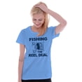 thumbnail image 4 of Fishing Reels Funny Fisher Pun Joke Women's T Shirt Ladies Tee Brisco Brands X, 4 of 6