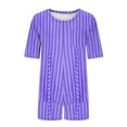 thumbnail image 6 of cfhntfmh 2 Piece Casual Sets for Women Loose Half Sleeve Round Neck Lounge Tees Casual Summer Print Baggy Shorts Outfits, 6 of 6