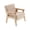 Khaki, variant on Yihuala Scale Furniture Chair 1:12 Model, Wooden Armchair with Fabric Cushion for Small Living Room Decor Projects Use