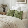 thumbnail image 3 of decorUhome Throw Pillow Covers 18x18 inch Decorative Pillow Covers for Couch Sofa Floral Pillowcase Indoor and Outdoor (Olive Green), 3 of 10