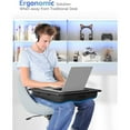 thumbnail image 5 of Lap Desk - Portable Laptop Stand & Stand, Fits Up to 17.3 in, Washable Cushion, Built-in Phone Holder & Mouse Pad - Gaming, Eating, Writing, Working on Bed, Couch,Floor, 5 of 6