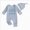 D254-Sky Blue, variant on 0-3 Months Newborn Preemie Boys Girls Underwear Pajamas Rompers Home Clothes Long Sleeve Jumpsuit Romper Hat Outfits Fall Winter Clothes Sky Blue Rompers Baby Gift
