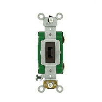 Leviton 3031-2L Brown Industrial Grade Single Pole Locking Toggle Light Switch 30A