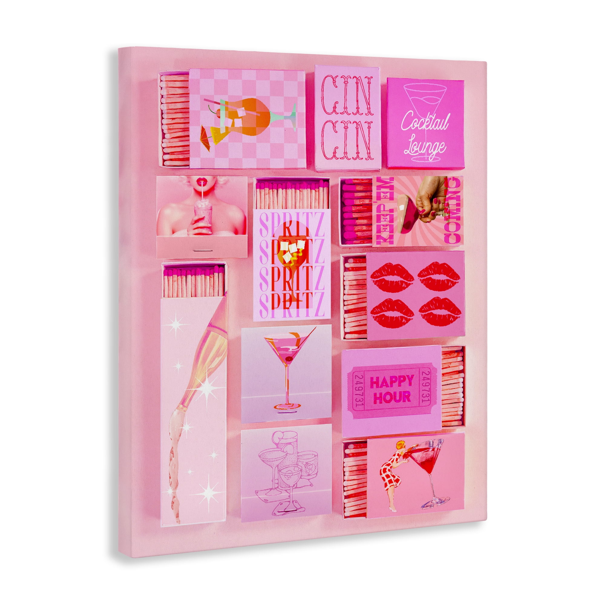 Feminine Glam Matches Canvas Wall Art, design by Lil' Rue