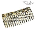 thumbnail image 4 of French Amie Curved 16 Teeth Handmade Side Hair Comb(Silver Onyx Gray), 4 of 7