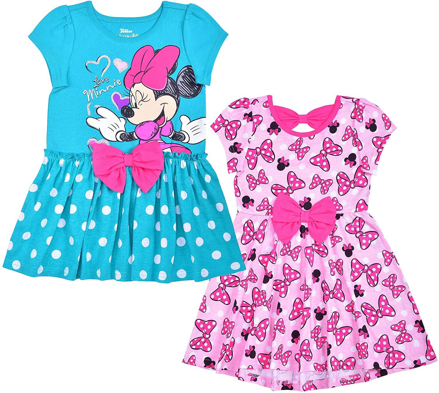 Disney Girls' 2 Pack Minnie Mouse Dresses 