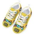 thumbnail image 3 of Pzuqiu School Bus Little Girls Tennis Shoes Size 13 Comfortable Lace Up Athletic Shoes Breathable Kids Yellow Sports Shoes Back to School, 3 of 7