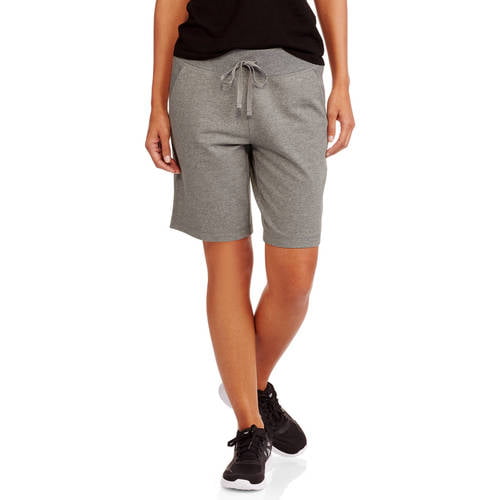 Athletic Works Women's Athleisure French Terry Bermuda Shorts - Walmart.com