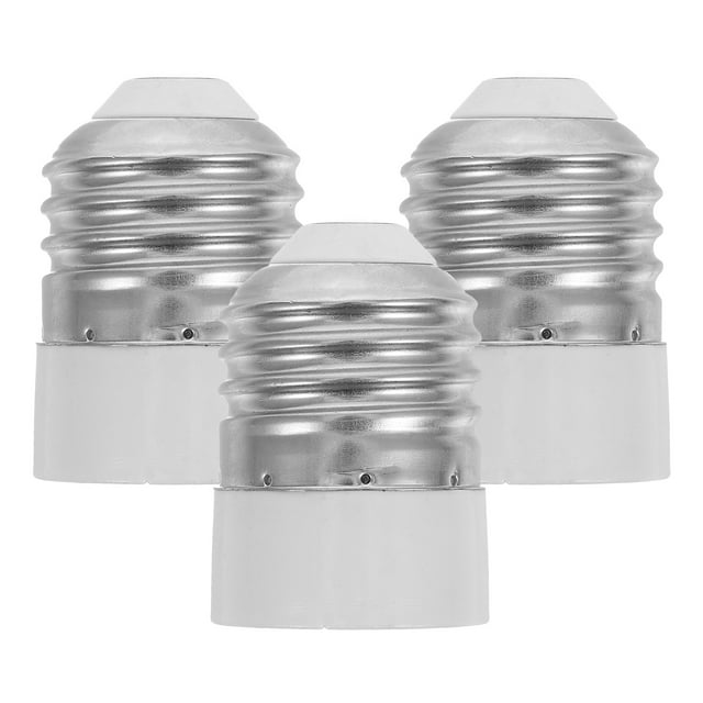GOOHOCHY 3 piezas E27 a E14, adaptador de base de lámpara de tornillo pequeño, adaptador de luz de cobre, adaptador de lámpara de interior, reemplazo