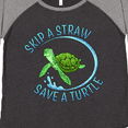 thumbnail image 4 of Inktastic Skip a Straw Save a Turtle with Cute Green Sea Turtle Women's Plus Size T-Shirt, 4 of 5