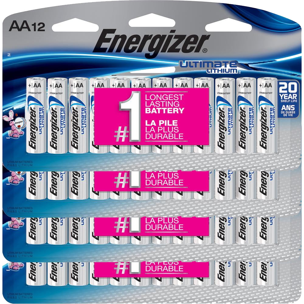 48 Energizer AA Ultimate Lithium L91BP Batteries