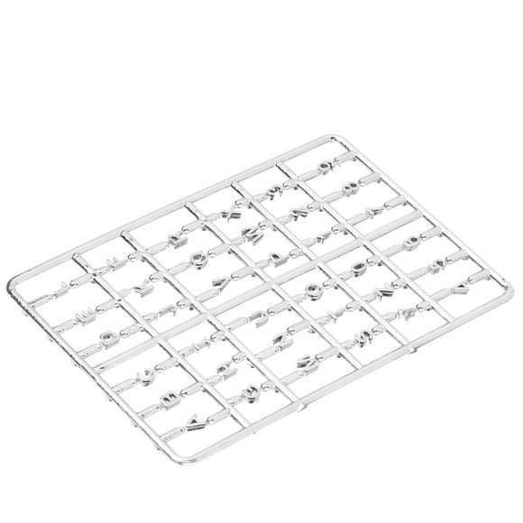 Doll House Front Door Furniture, Miniature 1/12 Doll House Letters Numbers Plastic Model Board  For DollHouse For House Number Silver