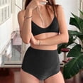 thumbnail image 4 of Xucatan Women's Solid Color Two Piece Swimsuit Set with Removable Pads and Adjustable Straps, Modest Bikini with High Waisted Bottom for Beach Pool Vacation Gift, 4 of 6