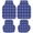 Blue, variant on Pink Grey Coral Coastal Car Floor Mats 4 Pieces, Front & Rear Auto Carpet Mats Full Set with Rubber Backing, Summer Beach Seaside Nautical Universal All Weather Car Floor Protectors for SUV Truck Van