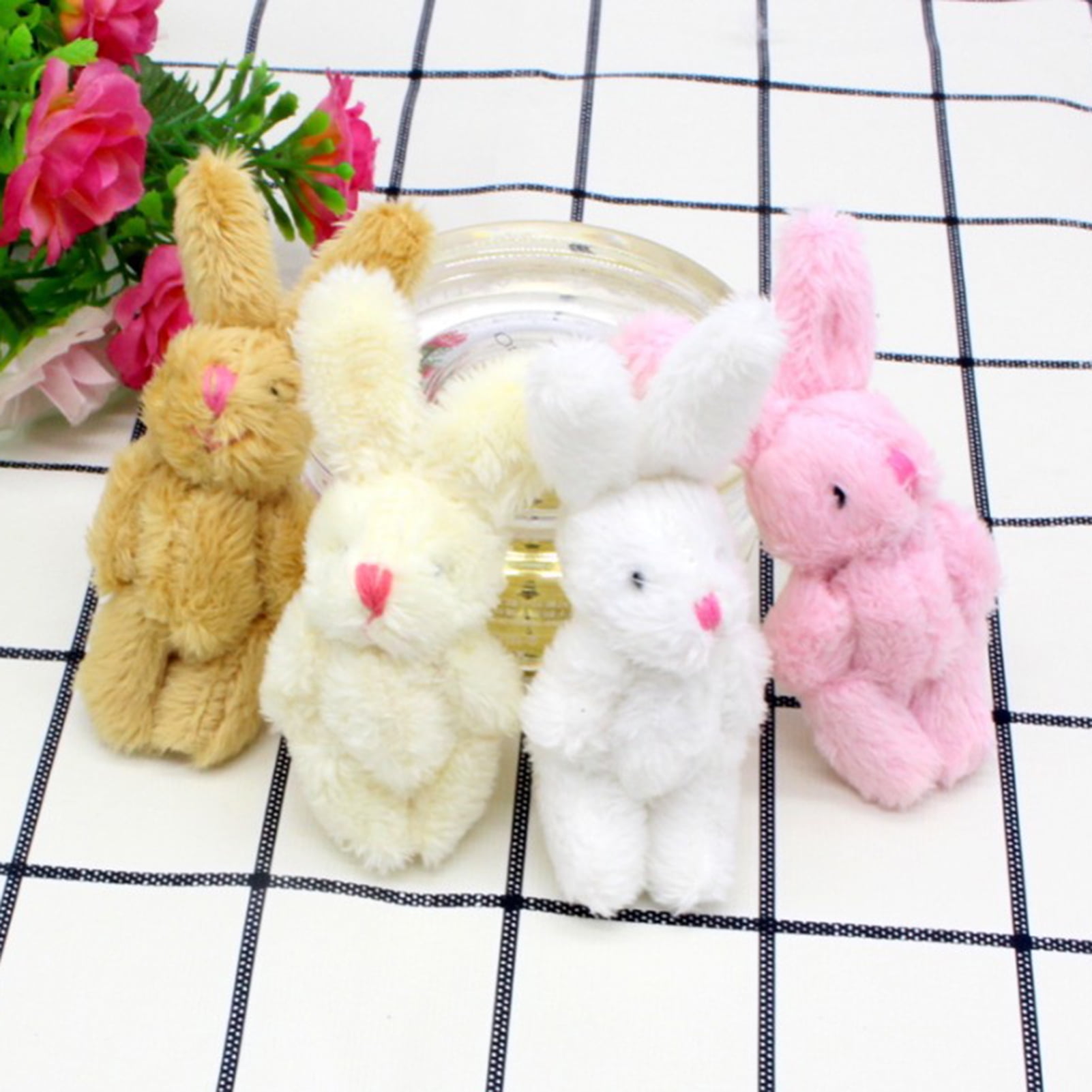 Biplut Bunny Keychain Super Soft Faux Plush Lovely Rabbit Doll