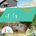 thumbnail image 5 of Jane Stone 16'X16' Square Curved Edge Sun Sail,95% UV Block Breathable Outdoor Canopy for Patio Garden Backyard,Turquoise, 5 of 7