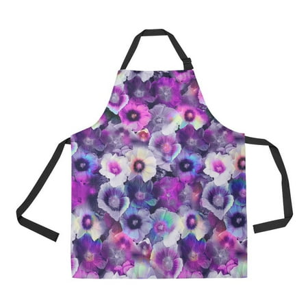 

ASHLEIGH Floral Pattren In Multicolor Adjustable Bib Apron with Pockets Apron for Cooking Baking Gardening