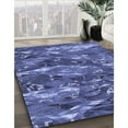thumbnail image 3 of Ahgly Company Tapis Rond Lavable en Machine Intérieur Transitionnel Bleu Ciel, 4 Pieds Rond, 3 of 7