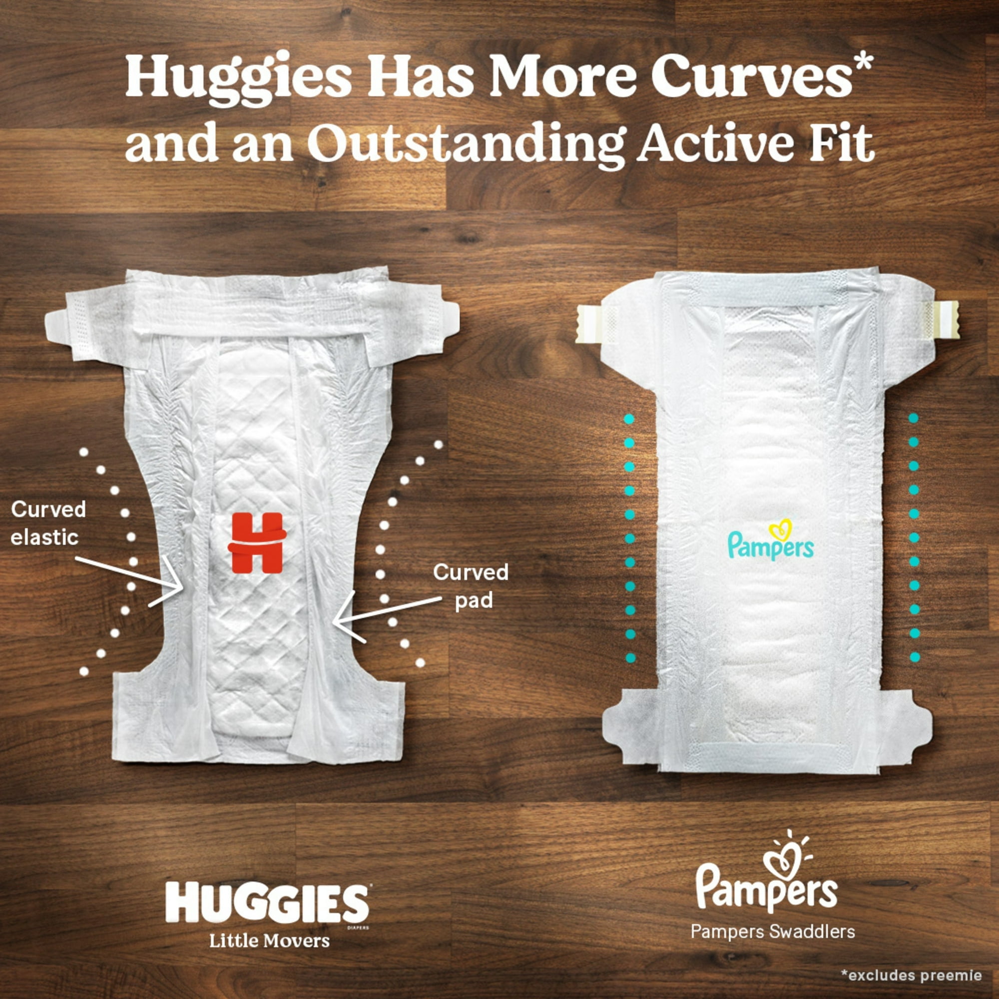 Huggies Little Movers Baby Diapers, Size 3 (16-28 lbs), 50 Count (Select for More)