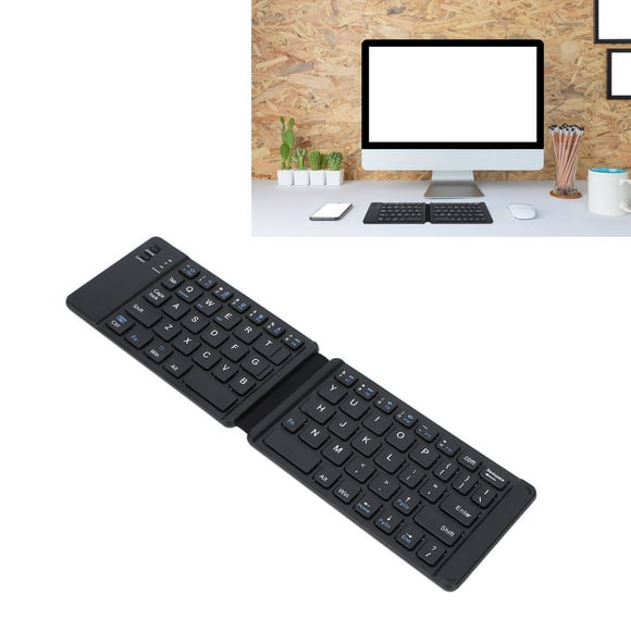 Foldable Keyboard, Portable Quiet Keys Keyboard, Rechargeable Inbuilt Battery Travel Keyboard, Wide Compatibility, Small Keyboard, for Laptop, Tablet, PC