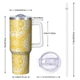 thumbnail image 3 of Bohemian Soul 40oz Travel Mug, Boho Lover's Coffee Cup With Handle, Double Insulated Spill Proof Lid & Straw Boho Gift, 3 of 5