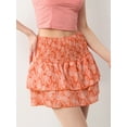 thumbnail image 3 of Musuos Women's Summer Mini Skirts High Waist Layered Ruffle A-Line Skirts for Casual Daily, 3 of 10