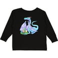 thumbnail image 3 of Inktastic Blue Easter Dragon with Painted Eggs Boys or Girls Long Sleeve Toddler T-Shirt, 3 of 5