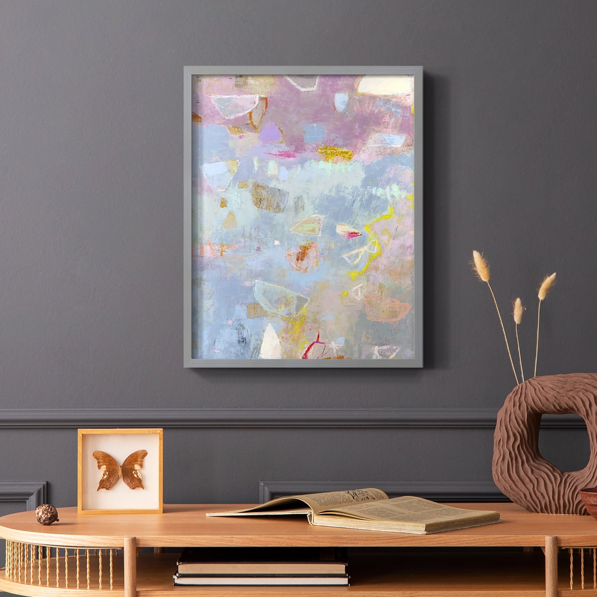 Whilst II Framed Print in Gray Solid Wood 16 x 20 Framed Print