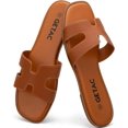 thumbnail image 1 of Getac CHANCLAS MUJER, SANDALIAS Planas con punta abierta, Suela Antiderrapante Viscoelástica PANTUNFLAS, Casuales Cómodas.,Café, 1 of 13