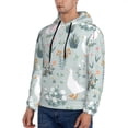 thumbnail image 3 of Bingfone Goose And Doodle Flowers Men'S Drawstring Hoodie Long Sleeve Pocket Sweatshirts-3x-Large, 3 of 9
