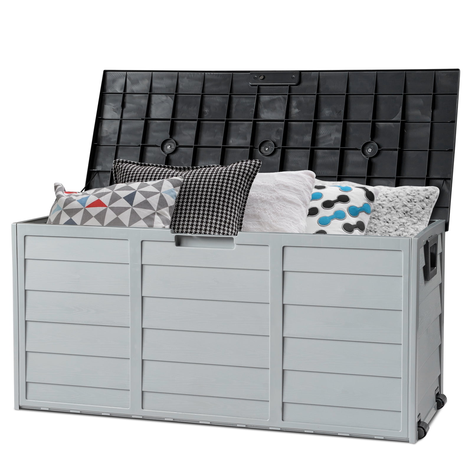Ktaxon 75gal Outdoor Garden Plastic Storage Deck Box Chest Tools
