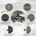 thumbnail image 2 of Eliana 6 Pc Outdoor All Weather PE Rattan Sectional Sofa Set - Gray, 2 of 27