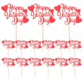 thumbnail image 5 of Red Valentine Cupcake Toppers Wooden Cake Picks for Decoration Lightweight and Delicate 20pcs, 5 of 5