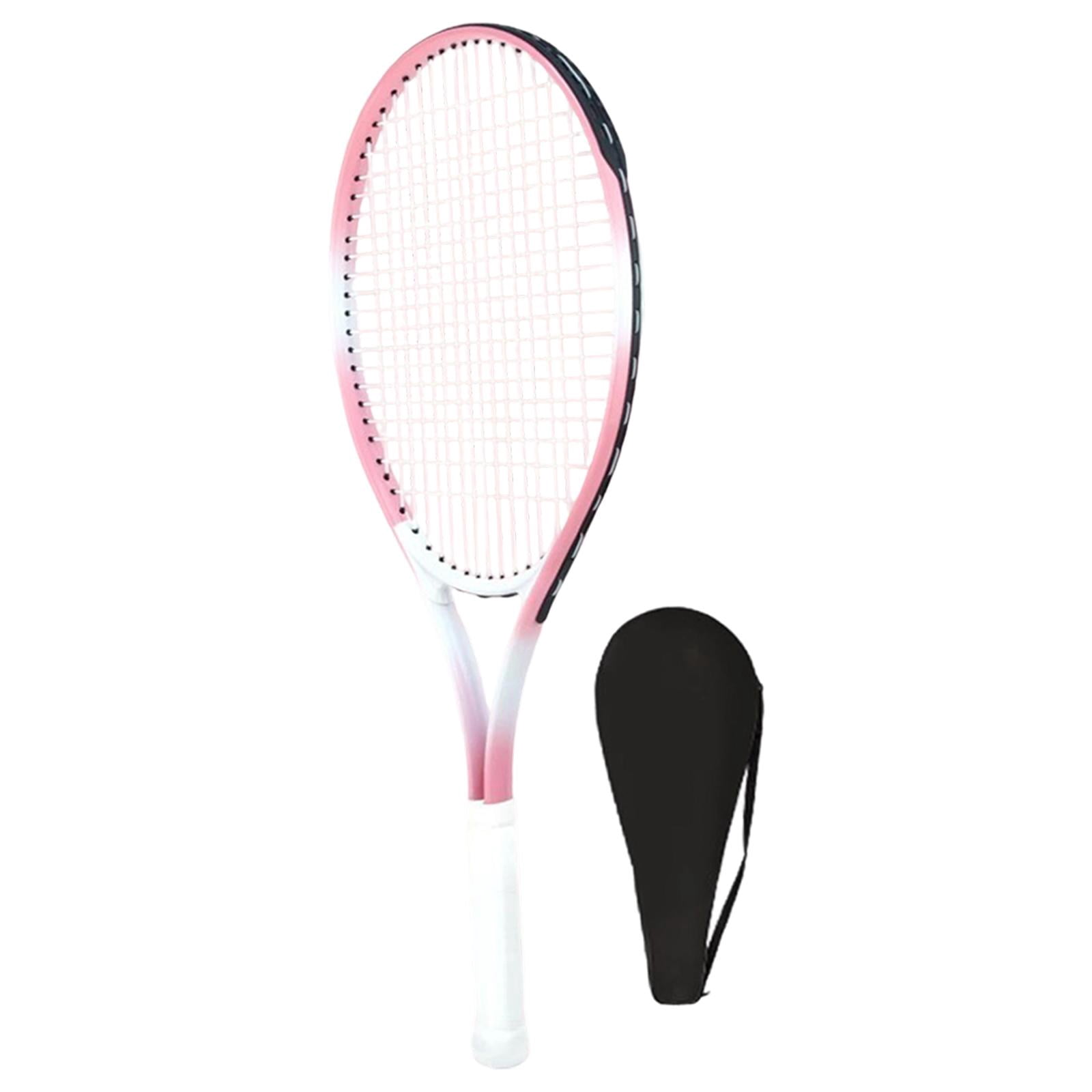 Axioma Adult Alloy Tennis Racket Portable Pre Strung Racket for Training Tennis Racquet Pink