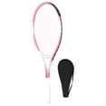 thumbnail image 4 of DYNWAVECA Tennis Racket Comfortable Grip Equipment Premium Professional, Practice Portable, Lightweight Tennis Racquet, with Pre Strung Pink, 4 of 10