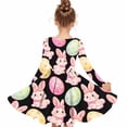 thumbnail image 7 of Xdegoge Chic Easter Dress for Kids Girls Bunny Polka Dot Egg Printed Tween Spring Sundress Knee Length A Line Long Sleeve Cute Holiday Festival Party Outfit Casual Play Wear for Teen, 7 of 7