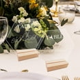 thumbnail image 3 of Clear Acrylic Wedding Table Sign with Wooden Base Smooth Edge Widely Used DIY Acrylic Board Holiday Party Decoration, 3 of 5