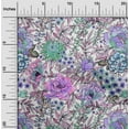 thumbnail image 2 of oneOone Cotton Silk Green Fabric Florals Fabric For Sewing Printed Craft Fabric By The Yard 42 Inch Wide, 2 of 6