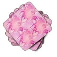 thumbnail image 2 of Watercolor Hot Pink Hearts Foam Coaster Set of 4, 2 of 3