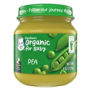 Gerber 1st Foods Organic for Baby Baby Food, Pea, 4 oz Jar