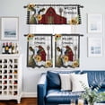 thumbnail image 2 of Farm Cow Kitchen Curtains Sets for Windows 24 Inch Length, Country Cabin Red Barn Animals Sunflowers Plaid Rod Pocket Window Treatments Tier Curtains and Valances Set for Bedroom/Bathroom, 2 of 8