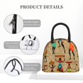 thumbnail image 4 of Horeoi Dancing African Women Pattern Large Insulated Lunch Bag for Work, School, Picnic - Waterproof, Durable Oxford Cloth, Comfortable Handle-Black, 4 of 9